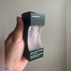 Starbucks Mini Cold Cup Keychain Studded Diamond Iridescent Spring 2023 NWT!